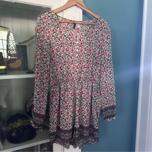 H&M Divided Orange Floral Romper